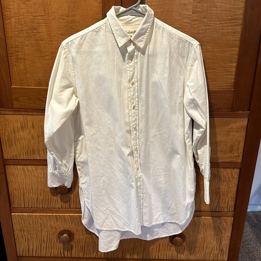 Madewell oversized shirt with cute details